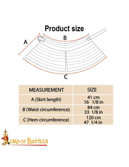 Gonna medievale imbottita in cotone,...