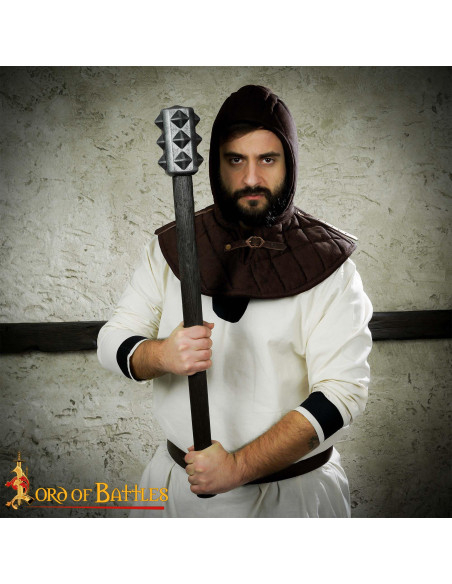 Cappuccio medievale imbottito in...