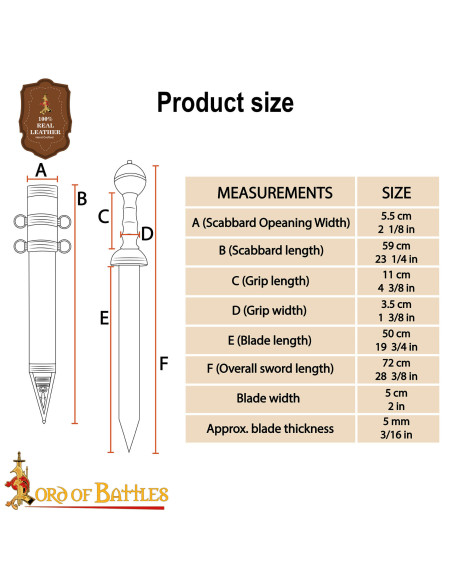 Gladio Romano decorativo dettagli in...