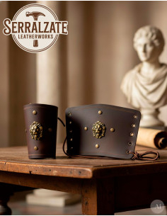 Bracciali Leone legionario romano, marroni 2