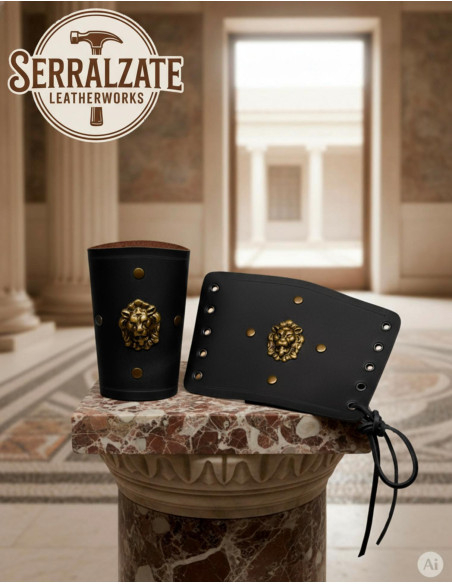 Bracciali Leone legionario romano, neri