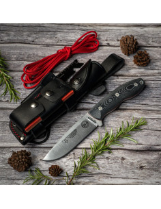 Coltello Cudeman BS9 Quercus nero Kit completo
