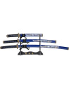 Set Katana Wakizashi e Tanto decorativo con supporto, colore blu