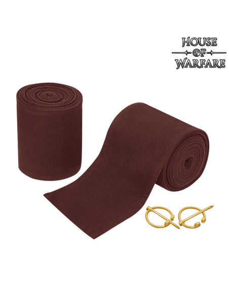 Winingas medievali in cotone marrone,...