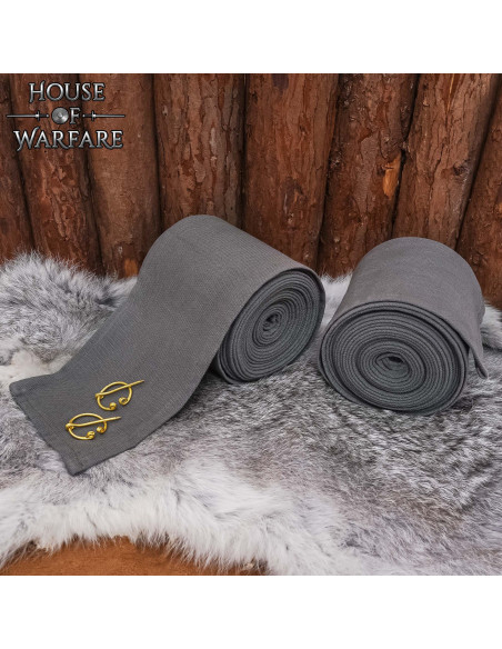 Winingas medievali in cotone grigio,...