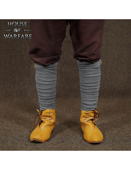 Winingas medievali in cotone grigio,...