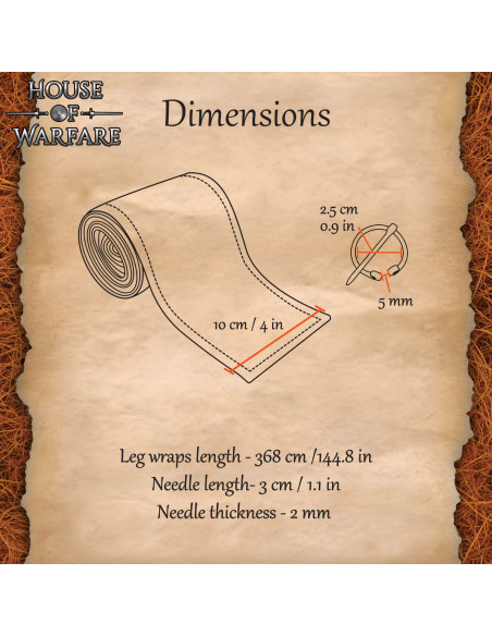 Winingas medievali in cotone grigio,...