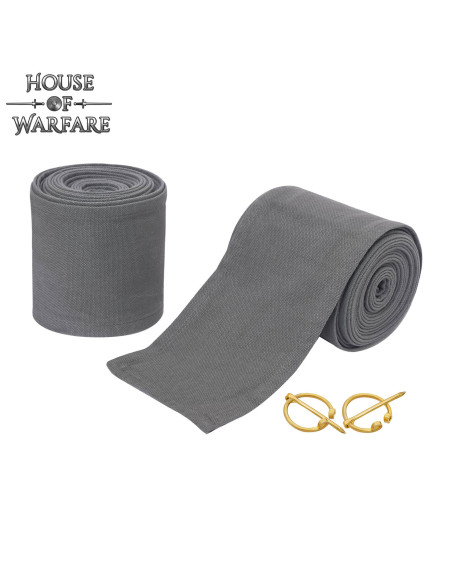 Winingas medievali in cotone grigio,...