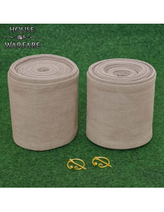 Winingas medievali in cotone bianco naturale, con fibbie... 2