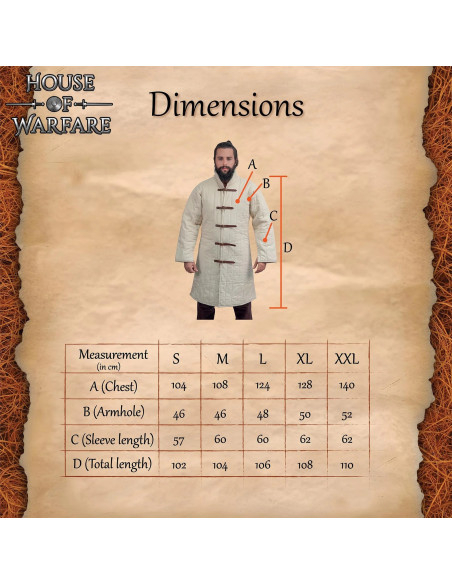 Gambesón medieval imbottito con...