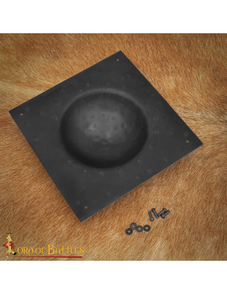 Umbo quadrato in acciaio annerito per...