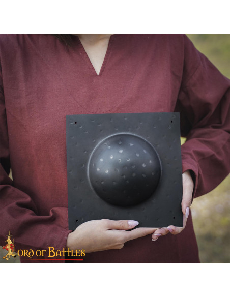 Umbo quadrato in acciaio annerito per...