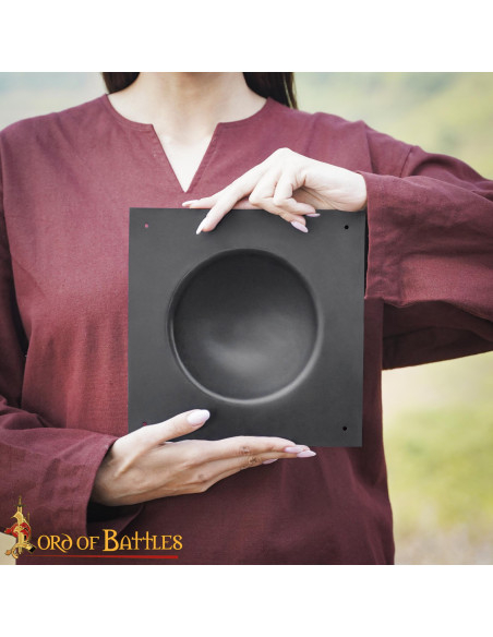 Umbo quadrato in acciaio annerito per...