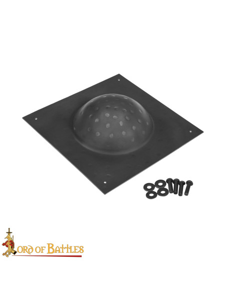 Umbo quadrato in acciaio annerito per...