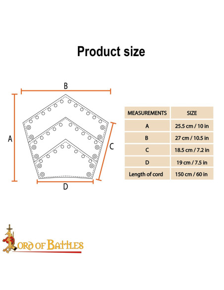 Bracciali medievali in pelle nera,...