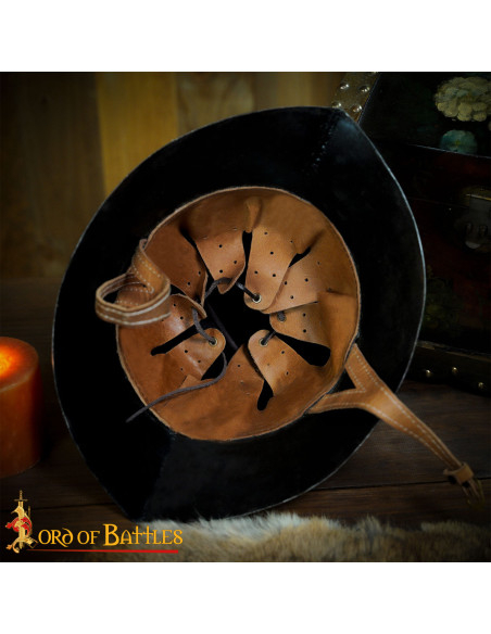 Elmo medieval burgundio del siglo XV,...