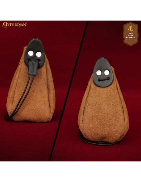 Borsa limosnera in pelle scamosciata...