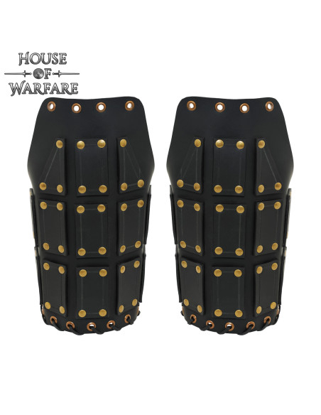 Spalliere medievali in pelle nera...