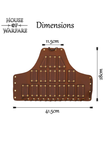 Spalline medievali in pelle marrone...