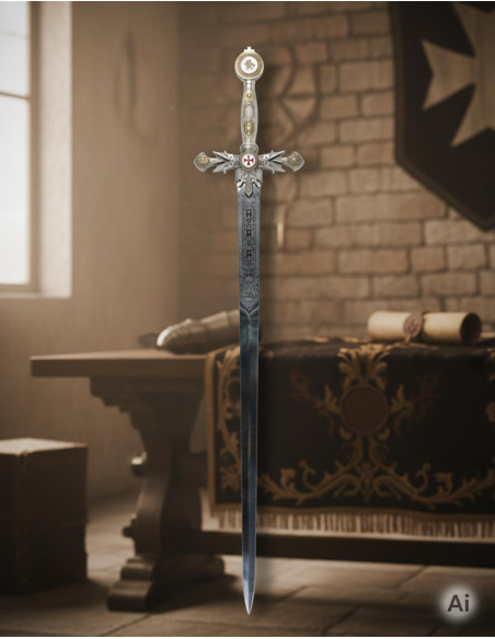Spada templare decorata