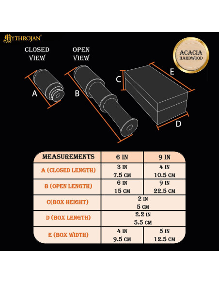 Cannocchiale pirata in ottone con...