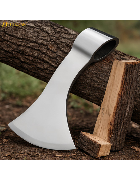 Testa di ascia vichinga in acciaio...