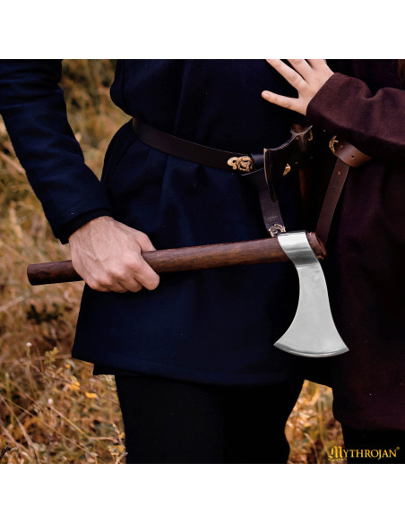 Testa di ascia vichinga in acciaio...