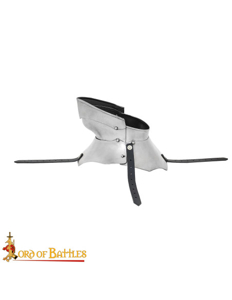 Gorjal medieval in acciaio con bevor...