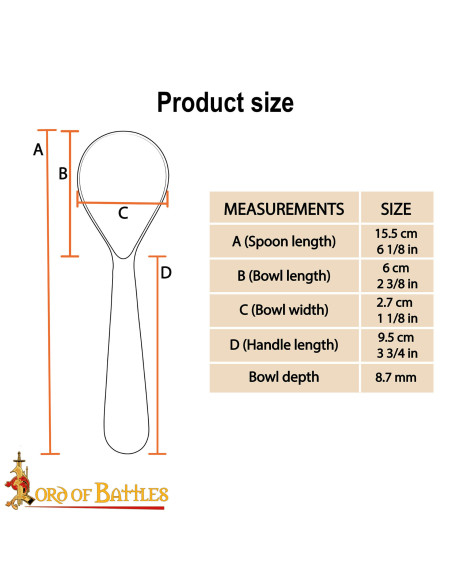 Cucchiaio medievale in corno naturale