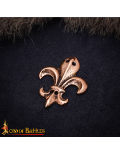 Decorazione medievale design Fiore di Lis in bronzo anticato