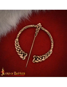 Spilla medievale vichinga intrecciata in bronzo anticato 2