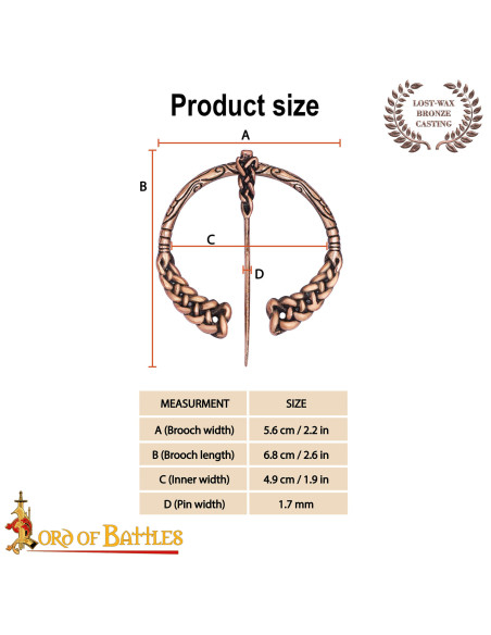 Spilla medievale vichinga intrecciata...