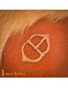 Fibbia medievale per cintura in bronzo lucidato