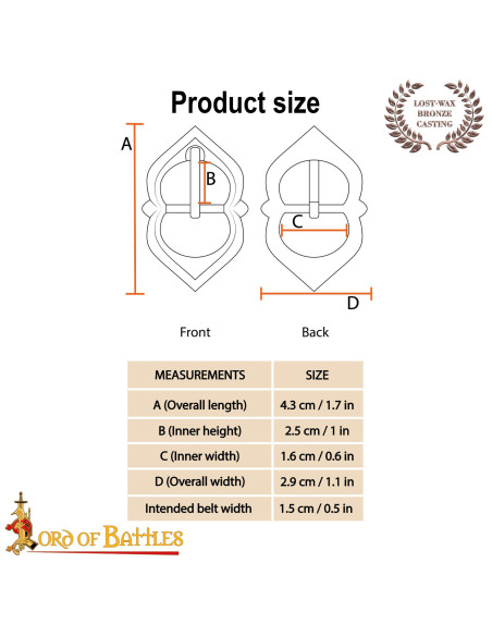 Fibbia medievale per cintura in...