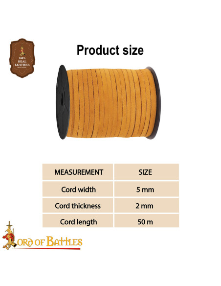 Bobina 50 metri di cordone in pelle...