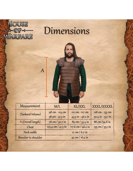 Armatura vichinga lamellare in pelle...