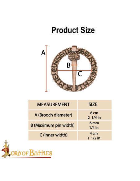 Fibbia medievale nordica a forma di...