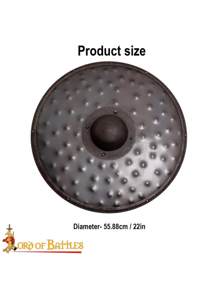 Scudo medievale rotondo rustico...