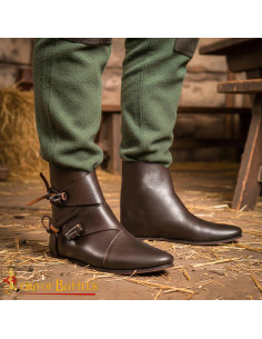 Stivaletti vichinghi modello Jorvik in cuoio marrone 2
