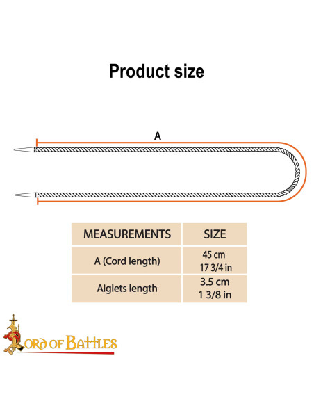 Set di 5 cordoni medievali in cotone,...