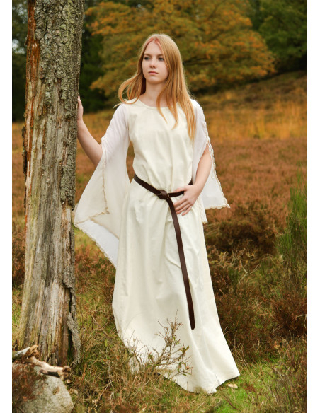 Abito medieval Ingrid con lacci sulla...