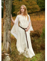 Abito medieval Ingrid con lacci sulla schiena, colore naturale