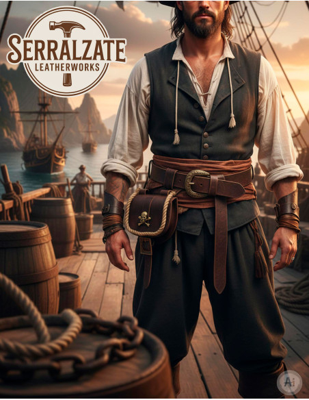 Borsa pirata con teschio per cintura,...