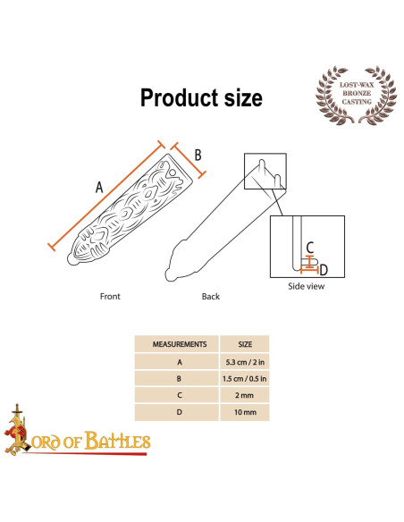 Punta per cintura vichinga design...