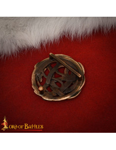 Fibbia vichinga a forma di serpente per cintura in bronzo... 2