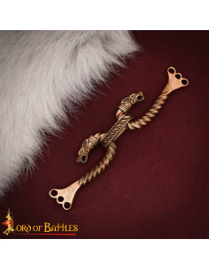 Chiusura di mantello celtico in bronzo invecchiato,... 2