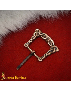 Fibbia classica in bronzo invecchiato con decorazioni... 2