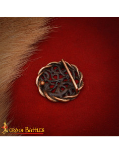 Fibbia celtica per cintura in bronzo massiccio invecchiato 2