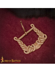 Fibbia vichinga IX-X secolo design nodi in bronzo 2