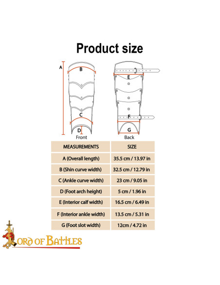 Gambali medievali per cavaliere in...
